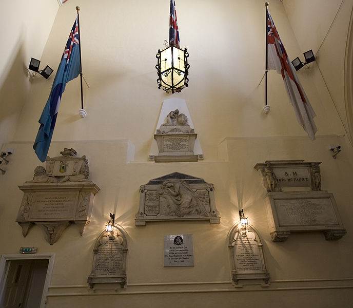 File:King's Chapel Gibraltar memorials.jpg