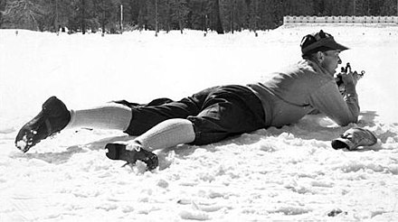 Klas Lestander during the 1960 Olympic biathlon competition
