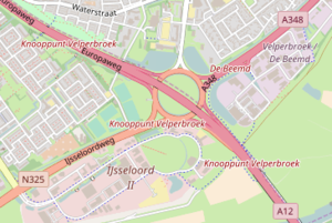 Overview map of Knooppunt Velperbroek