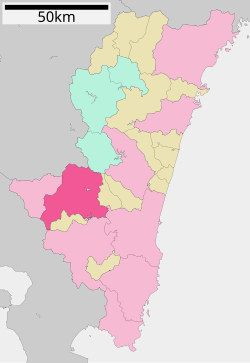 Lokasi Kobayashi di Prefektur Miyazaki