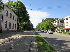Вид проспекта от перекрёстка с ул. Стокхолмас