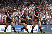 Limoux players in the final of the 2008-2009 French Championship against Lezignan (May 2009) LER Limoux 20082009.jpg