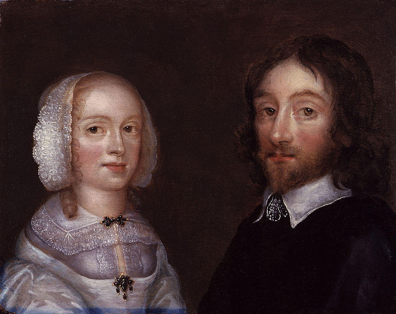 Joan Carlile によるトーマス・ブラウンと夫人の肖像画（1641年-1650年ごろ）ナショナル・ポートレート・ギャラリー Wikipediaより