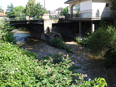 Un pont sur le Renaison à Roanne.