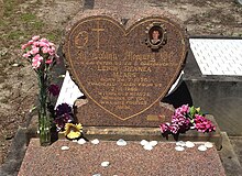 Leigh's grave at the Stockton General Cemetery. Leigh Leigh headstone2.jpg