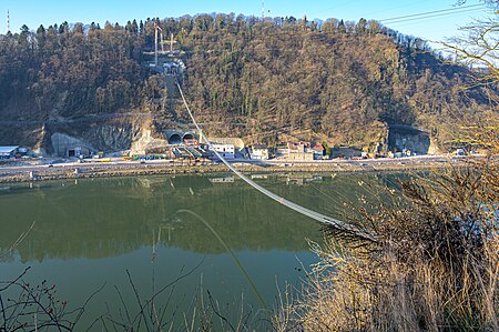 Linz Baustelle Vierte Donaubrücke 7663