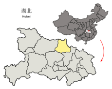 Location of Suizhou Prefecture within Hubei (China).png