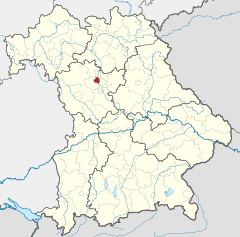 Locator map FÜ (town) in Bavaria.svg