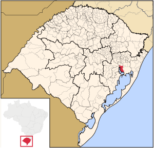 Pusizzione 'e Porto Alegre ind'o stato 'e Rio Grande do Sul e ind'o Brasile