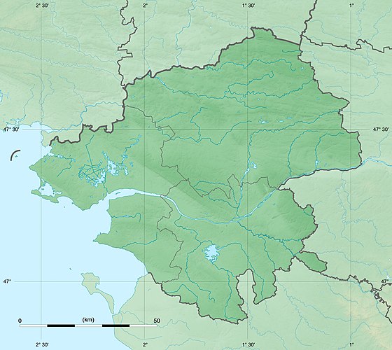 Voir sur la carte topographique de la Loire-Atlantique
