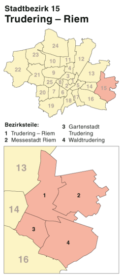München - Stadtbezirk 15 (Karte) - Trudering - Riem.png