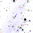 Kartta M47:n sijainnista Peräkeulan tähdistössä.
