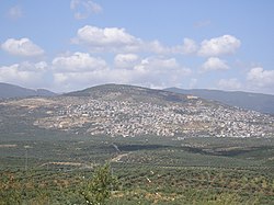 Pohled na město Maghar od jihu