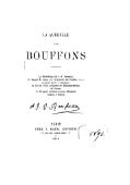 LA QUERELLE DES BOUFFONS La Bibliothèque de J.-J. Rousseau Un Recueil de pièces sur la Querelle des Bouffons formé et annoté par J.-J. Rousseau La Clef du Petit prophète de Boehmischbroda de Grimm Un Pamphlet attribué au baron d’Holbach restitué à Diderot PARIS Chez J. Baur. Éditeur 11, rue des saints-pères, 11 1876