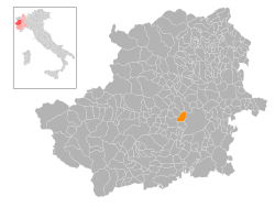 Locatie van Collegno in Turijn (TO)
