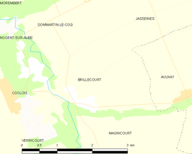 Mapa obce Brillecourt
