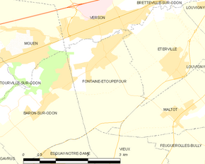 Poziția localității Fontaine-Étoupefour