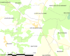 Plan gminy Ivry-en-Montagne