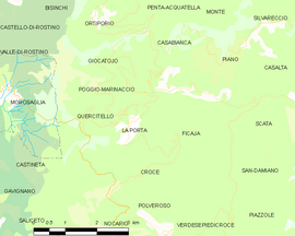 Mapa obce La Porta