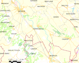 Mapa obce Cintegabelle