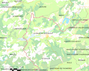 Poziția localității La Salvetat-sur-Agout