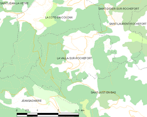 Poziția localității La Valla-sur-Rochefort