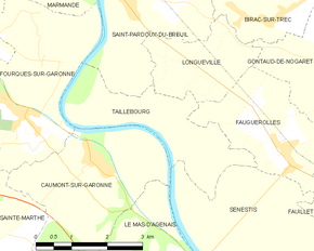 Poziția localității Taillebourg
