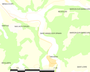 Poziția localității Saint-Amand-sur-Ornain