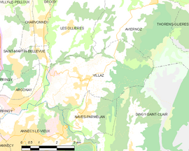 Mapa obce Villaz