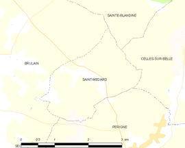 Mapa obce Saint-Médard