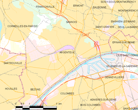 Mapa obce Argenteuil