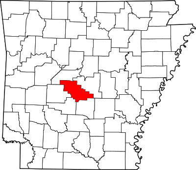 Map of Arkansas highlighting Saline County.svg