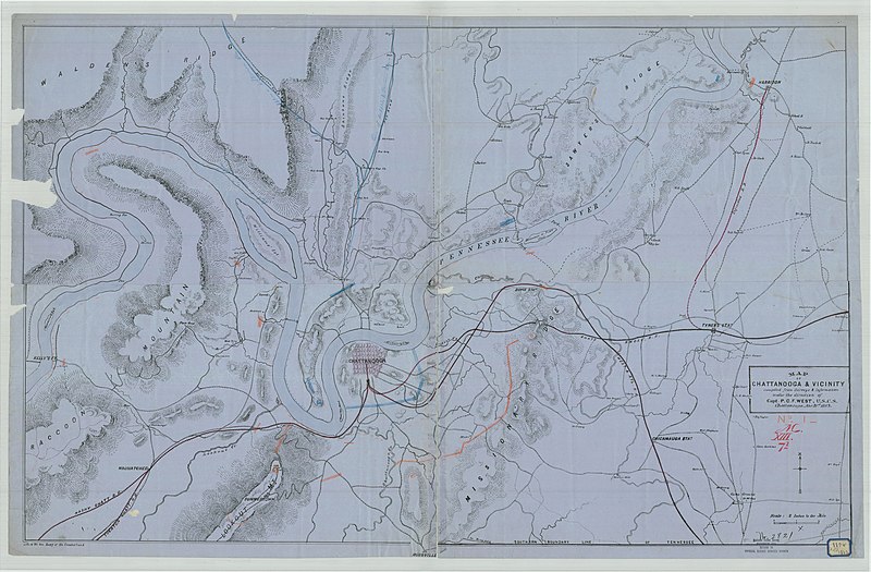 File:Map of Chattanooga and Vicinity Compiled from Surveys and Information under the Direction of Captain P.C.F. West - NARA - 31491085.jpg