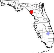 Map of Florida highlighting Dixie County.svg