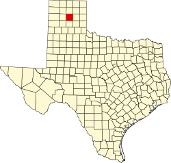 Kaart van Carson County in Texas