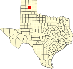 Mapa del condado de Carson en Texas