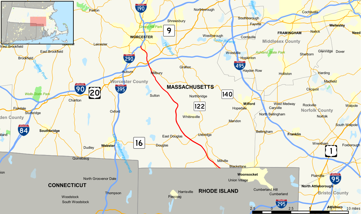 mass pike exits map Massachusetts Route 146 Wikipedia