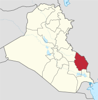 Placering av Maysan Governorate