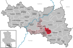 Elhelyezkedése Burgenlandkreis térképén