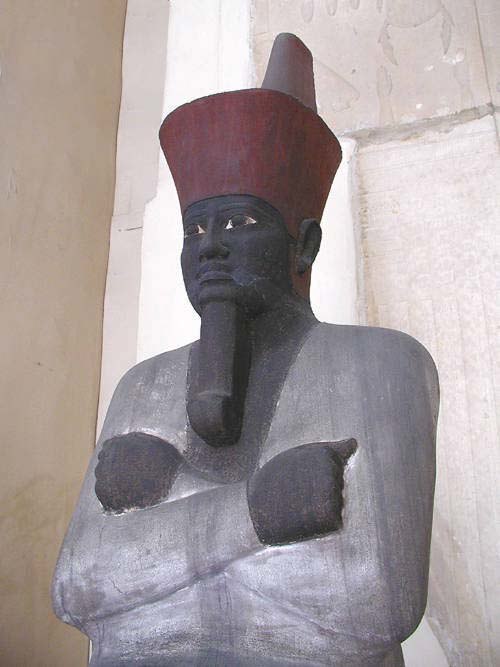 An Osiride statue of the first pharaoh of the Middle Kingdom, Mentuhotep II