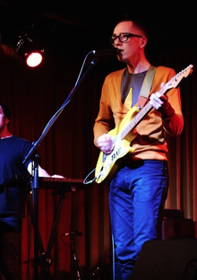 Olsen performing at The Drake with his band Our Founders in 2013