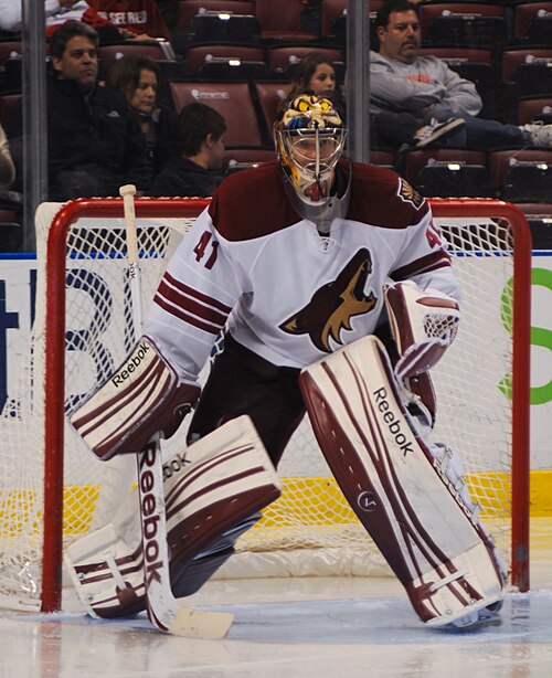 Smith with the Coyotes during the 2011–12 NHL season.