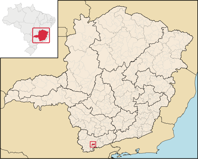 Localização de Conceição dos Ouros em Minas Gerais