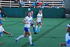 Andrews during a match against Reign FC, July 2017 Morgan Andrews 071517 02.jpg