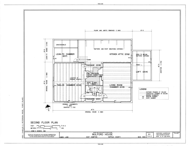 File:Mulford House, James Lane, East Hampton, Suffolk County, NY HABS NY,52-HAMTE,7- (sheet 4 of 28).tif