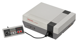 Nintendo Entertainment System with controller