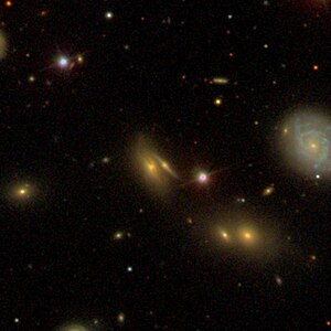 SDSS image of NGC 2687, NGC 2684 (r.) & NGC 2686 (below)