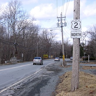 Nova Scotia Trunk 2 through Fall River, Nova Scotia's most populous designated place NS Trunk 2 FallRiver.jpg