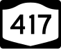 New York State Route 417 signo