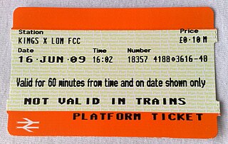 <span class="mw-page-title-main">Platform ticket</span> Non-travel railway ticket